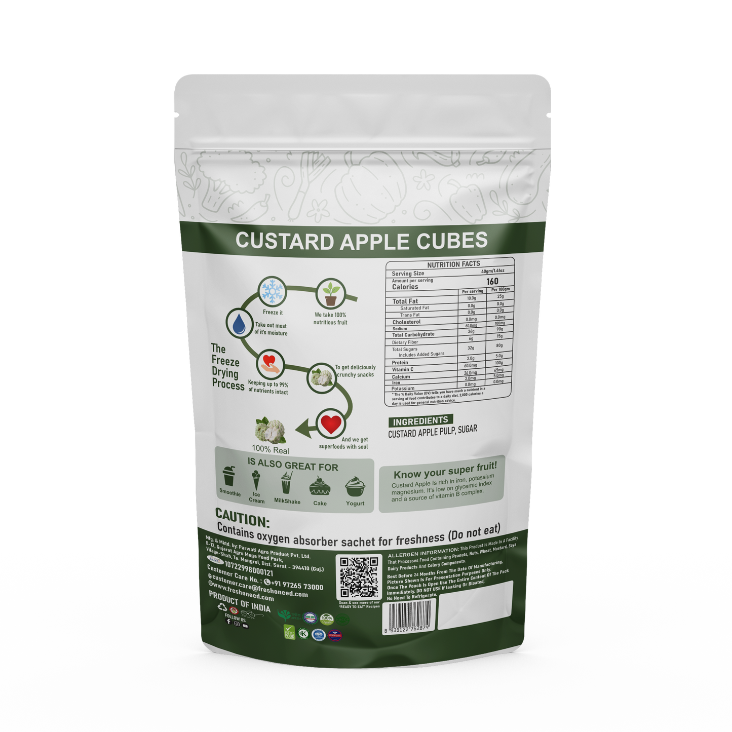 CUSTARD APPLE CUBES